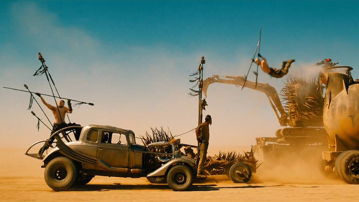 An epic scene from Mad Max: Fury Road