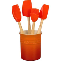 Le Creuset Classic Utensil Jar with Set of 4 Craft Spatulas: was £65