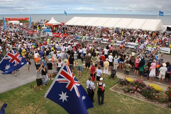 The start at Snapper Point, Aldinga beach.