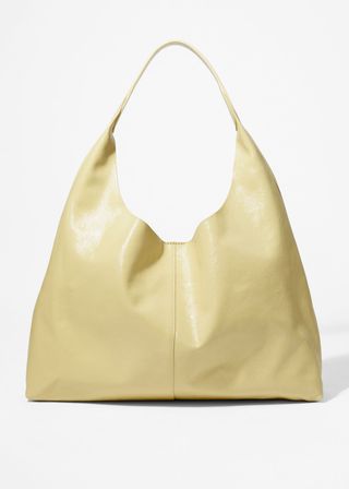 Large Patent-Leather Tote Bag