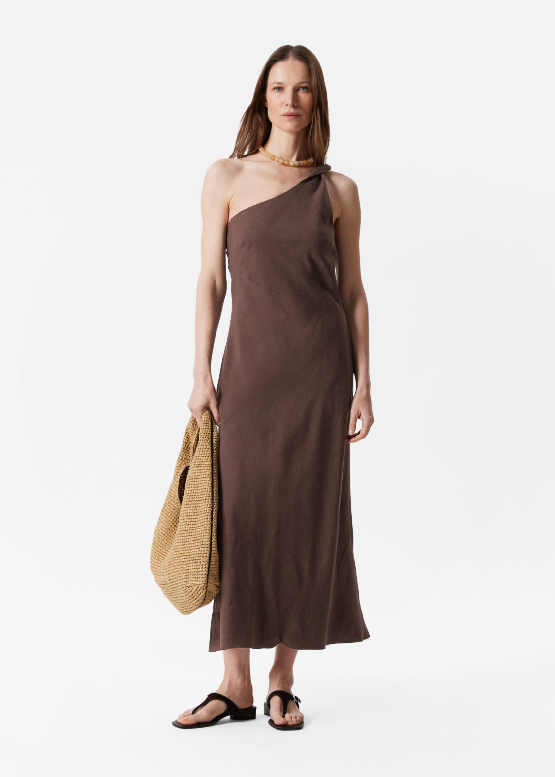 One-Shoulder Midi Dress