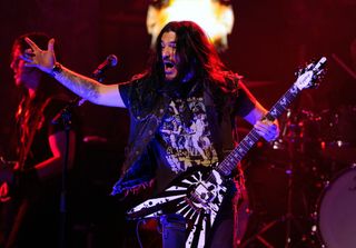 Machine Head's Robb Flynn performs at the 2012 Revolver Golden Gods Awards show in Los Angeles.