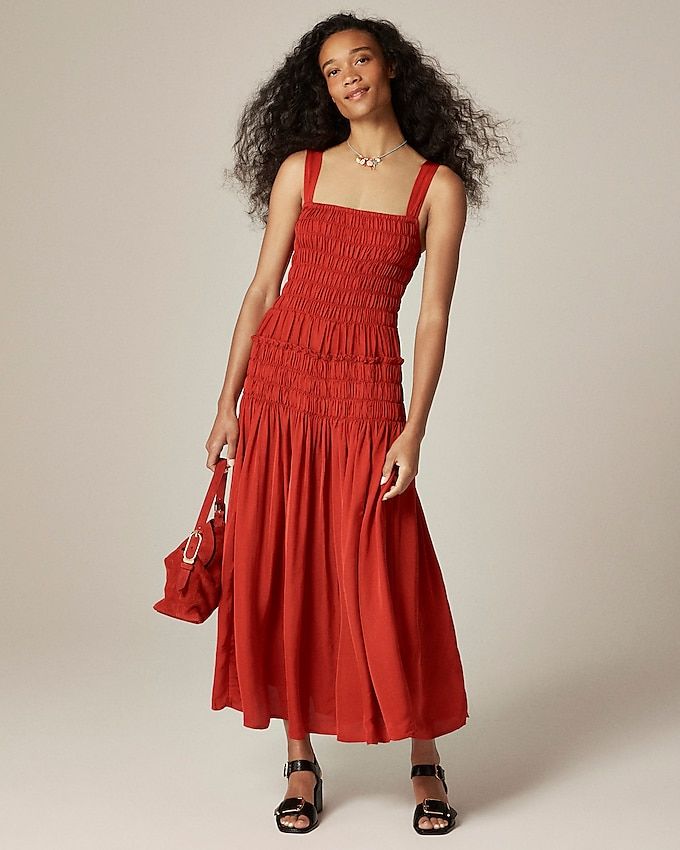 Smocked Midi Dress