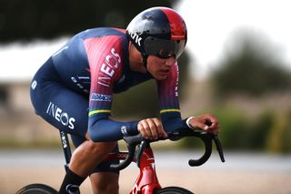 AJMAN UNITED ARAB EMIRATES FEBRUARY 22 Luke Plapp of Australia and Team INEOS Grenadiers sprints during the 4th UAE Tour 2022 Stage 3 a 9km Individual Time Trial stage from Ajman to Ajman ITT UAETour WorldTour on February 22 2022 in Ajman United Arab Emirates Photo by Tim de WaeleGetty Images