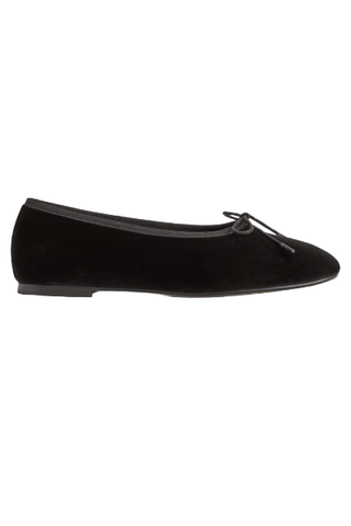 The Day Ballet Flats in Black Velvet (Were $148) 