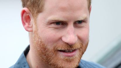 Closeup of Prince Harry