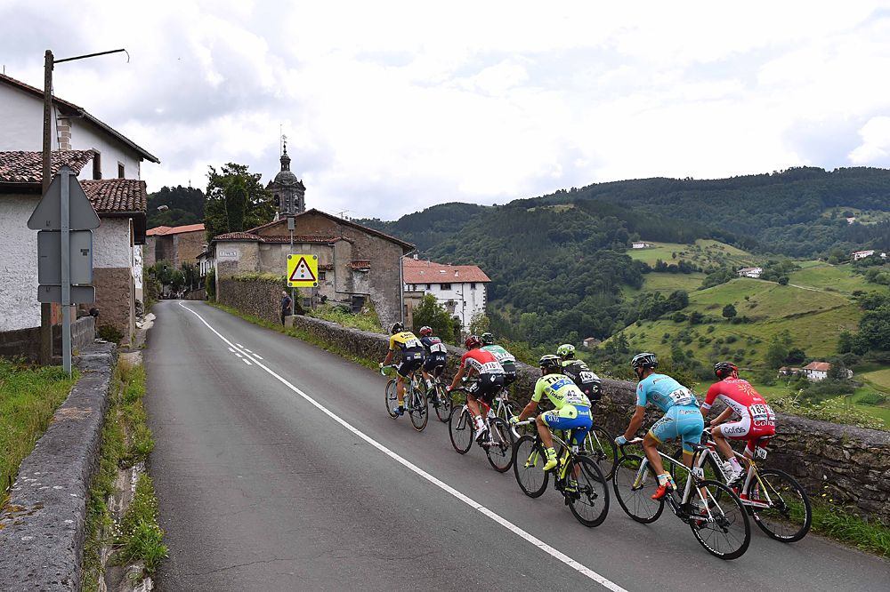 The breakaway during the Clasica San Sebastian