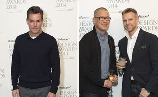 Left Image: Neal Feay president Alex Rasmussen; Right image: Apple VP product marketing Michael Tchao and Wallpaper* publishing director Gord Ray