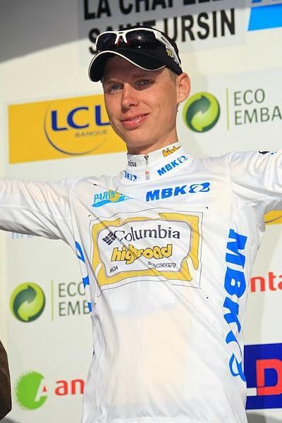 Tony Martin stays in white for the best young rider.