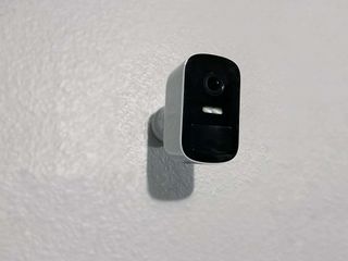 eufyCam 2C installed on a wall facing slightly to the right
