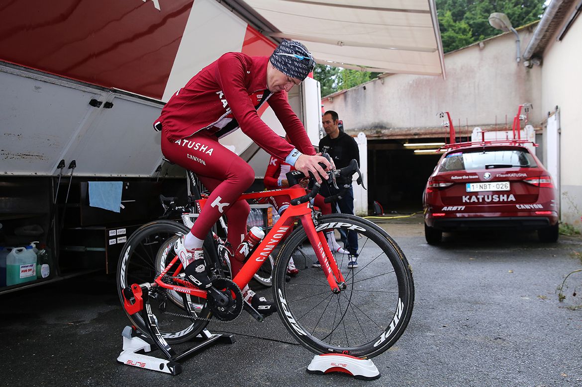 Some riders opted to keep out of the rain