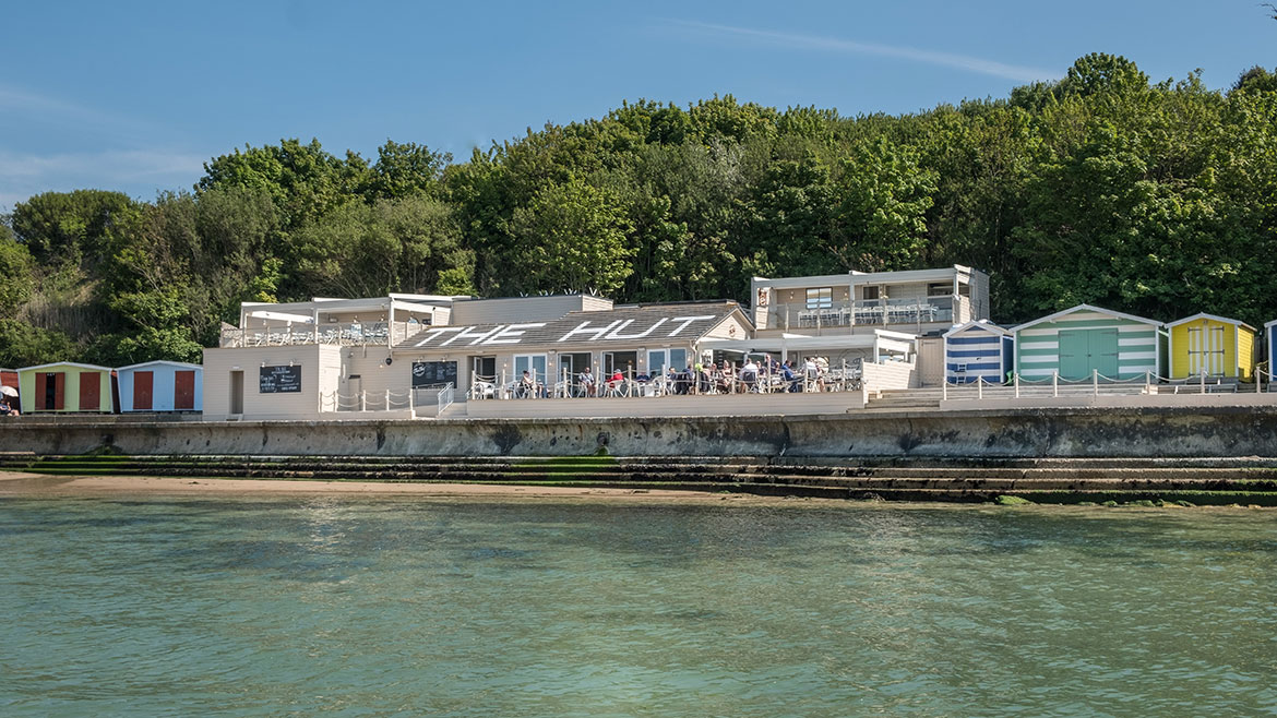 Exterior shot of The Hut, Colwell Bay