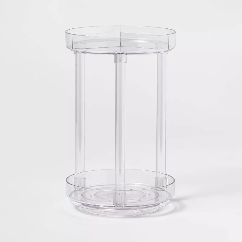 Spinning Turntable Makeup Organizer Clear - Brightroom™: Skincare & Vanity Organizer for Bathroom