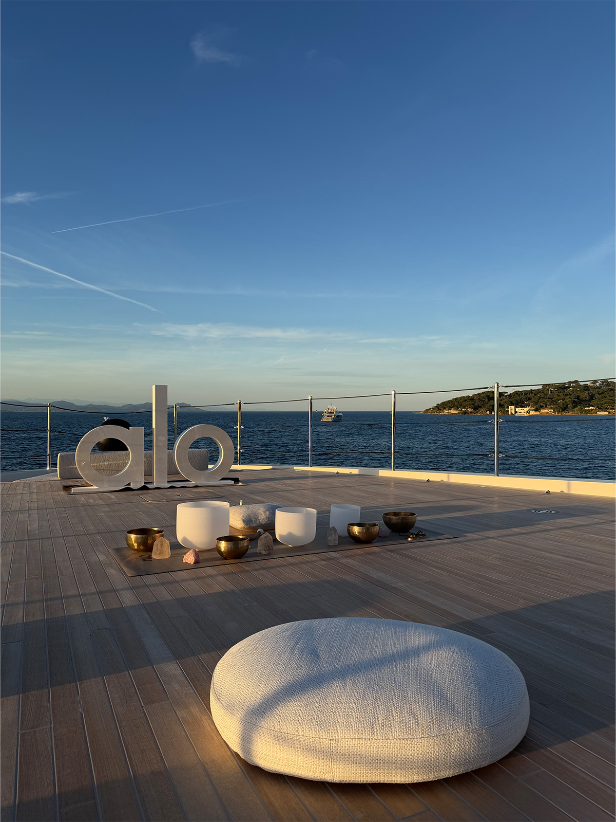 A sound bath on the Alo Voyage.