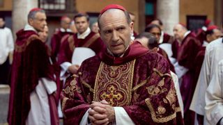 Ralph Fiennes as Thomas Cardinal Lawrence in "Conclave"