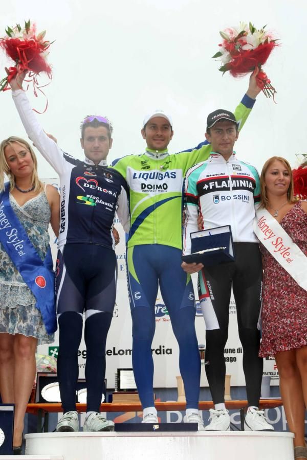 Ivan Basso on top of the podium