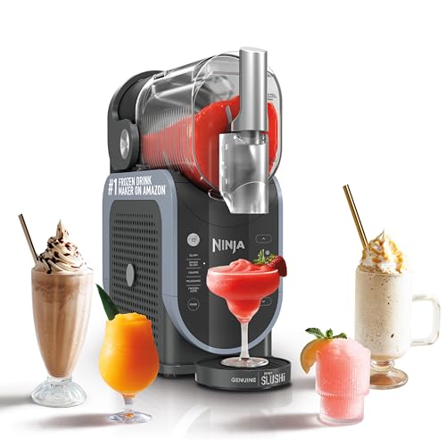 Máquina de bebida congelada e raspadinha Ninja Slushi com tecnologia Rapidchill | 88 onças. Recipiente para fácil enchimento | 5 programas predefinidos | Faça Margaritas, Frappes e muito mais | Com peças próprias para máquina de lavar louça | Preto | Fs301