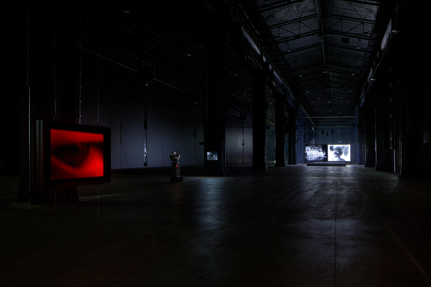Steve McQueen Charlotte, 2004 Installation view at Pirelli HangarBicocca, Milan, 2022  Steve McQueen. Courtesy the artist, Thomas Dane Gallery, Marian Goodman Gallery and Pirelli HangarBicocca, Milan Photo Agostino Osio