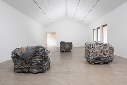 Installation view of ‘Berlinde De Bruyckere: Stages & Tales’ at Hauser & Wirth Somerset