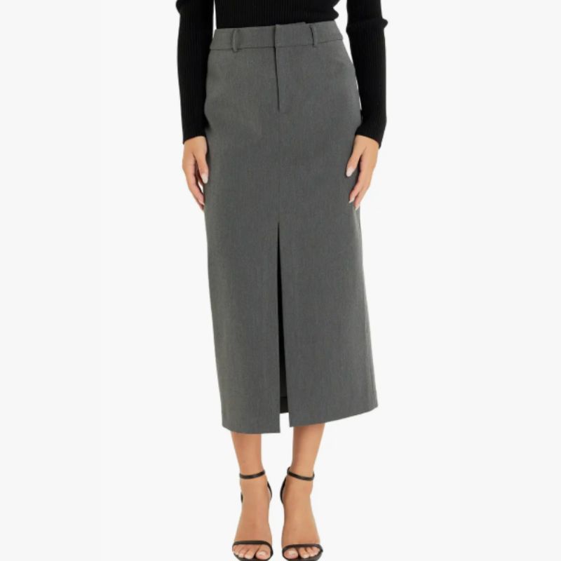 grey pencil skirt
