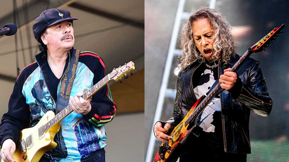 Carlos Santana and Kirk Hammett