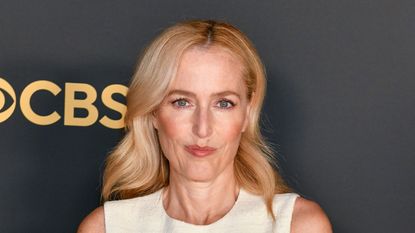 Gillian Anderson with glowing skin