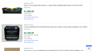 Ebay DDR5 sold listings
