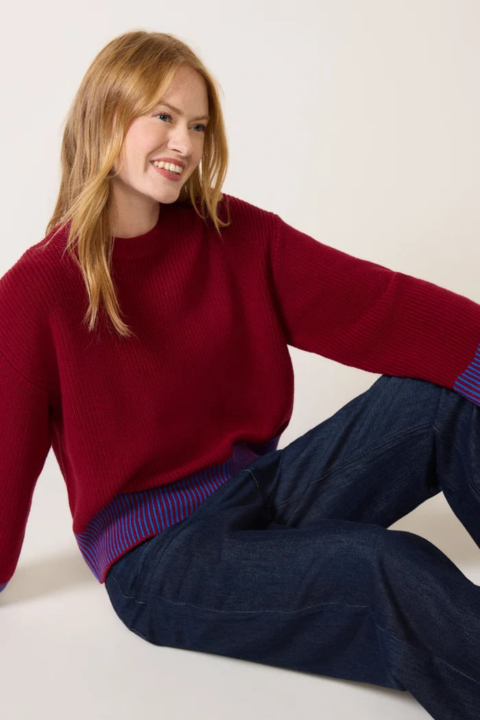 525, Sienna Stripe Rib Pullover