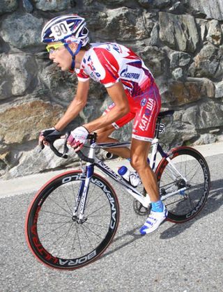 Stage winner Petr Ignatenko rides solo.
