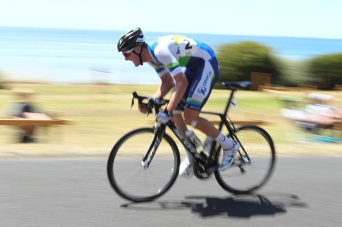 Luke Durbridge (Orica-GreenEDGE) uses his time trialling power