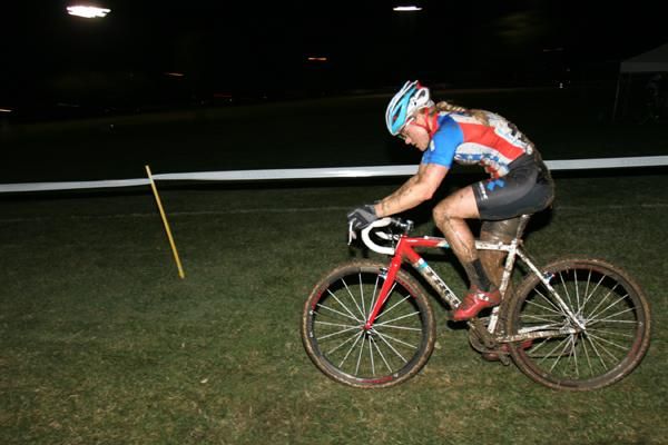 US champion Katie Compton (Trek Cyclocross Collective) with a commanding lead.