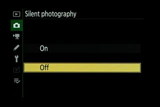 Nikon menu screens for shutter release options