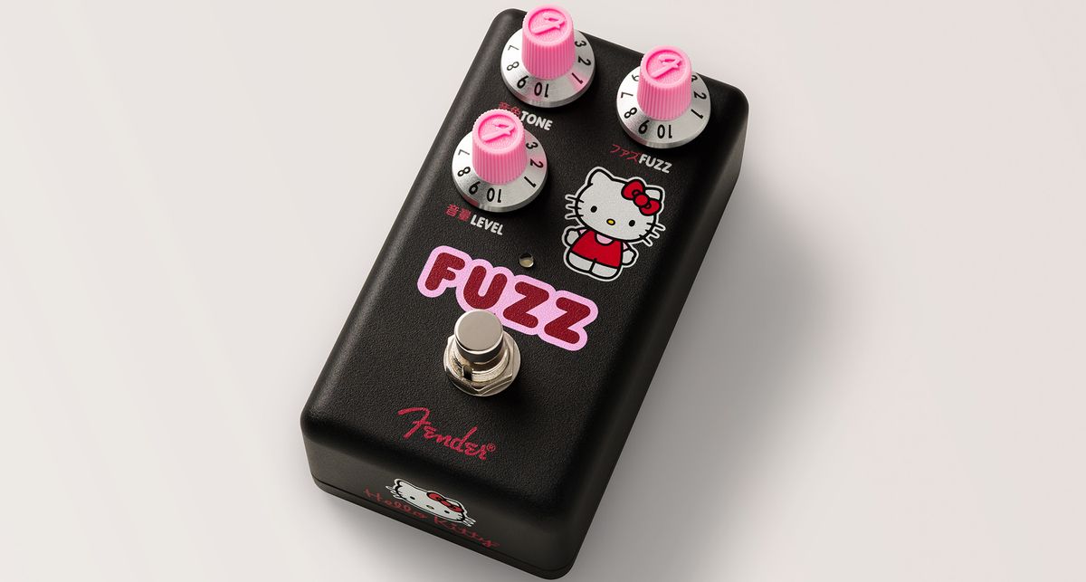 The Fender Hello Kitty Fuzz is now available in black &ndash; and it's still as cute as before with pink knobs and the iconic kitten on the enclosure