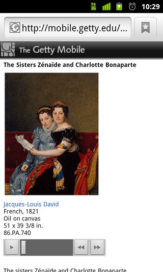 J. Paul Getty collection on Google Goggles