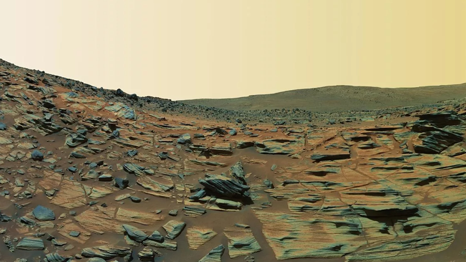 A photo of Mars&#039; surface at Home Plate, taken by NASA&#039;s Spirit rover