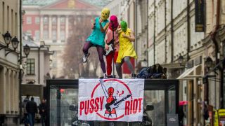 Pussy Riot performing in Moscow