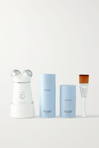 Nuface Trinity+ Limited Edition Smart Advanced Facial Toning Kit on a light gray background