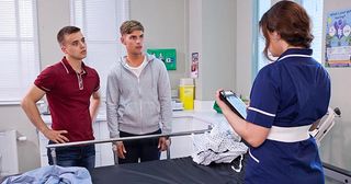 Ste and Harry Thompson wait for a diagnosis in Hollyoaks