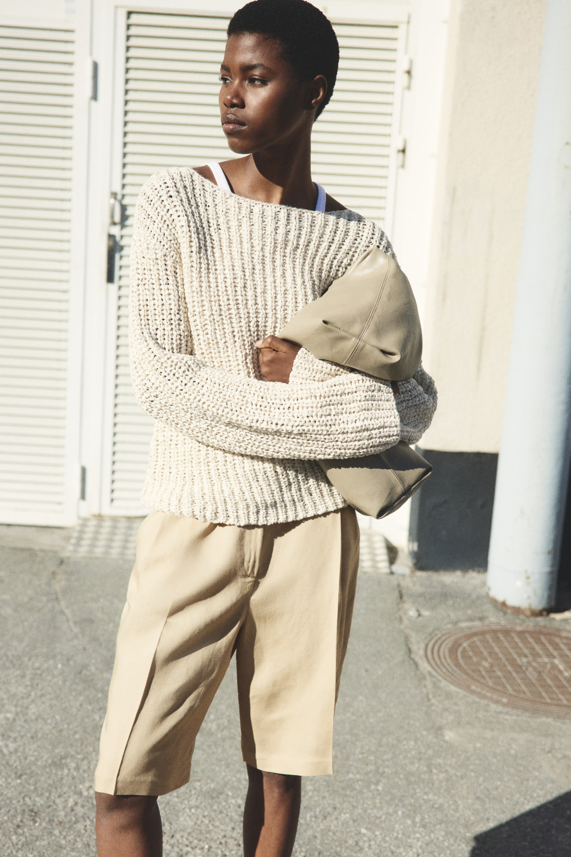 Linen-Blend Bermuda Shorts
