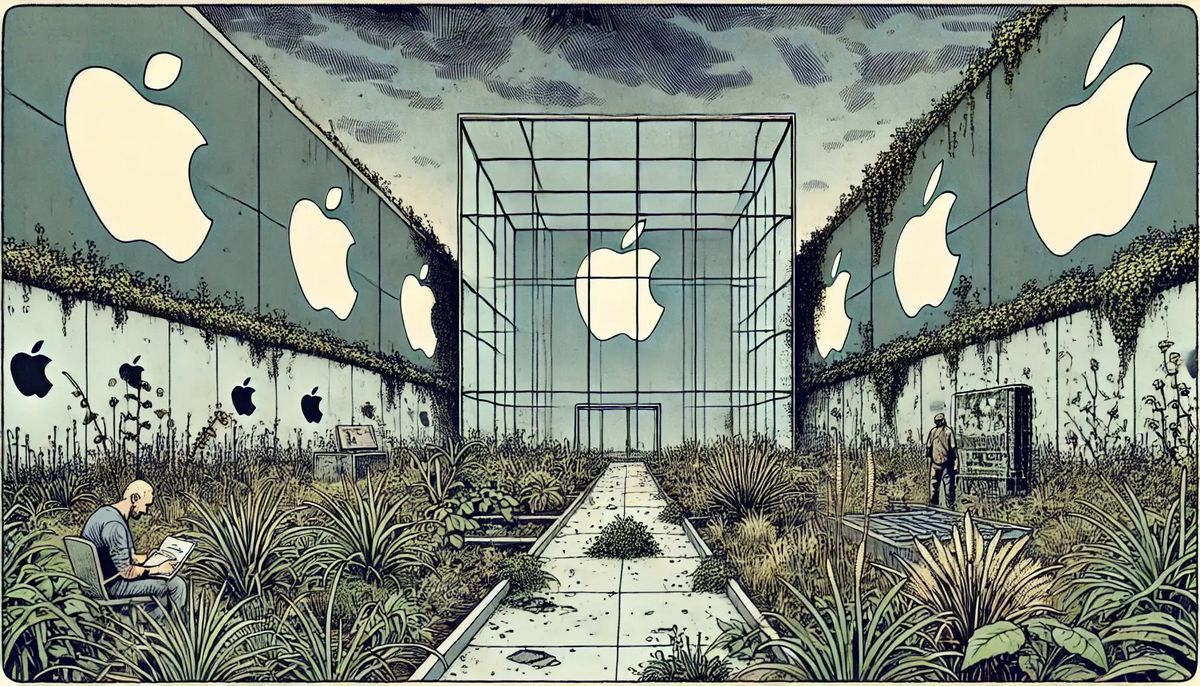 Apple walled garden illustration