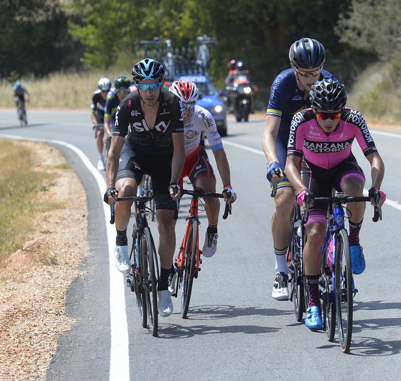 David Lopez (Team Sky) in the breakaway