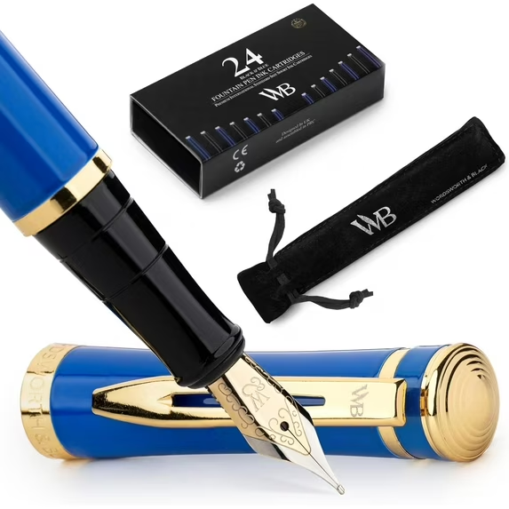 Fountain pen set: Wordsworth &amp;amp; Black 18K Gilded Medium Nib