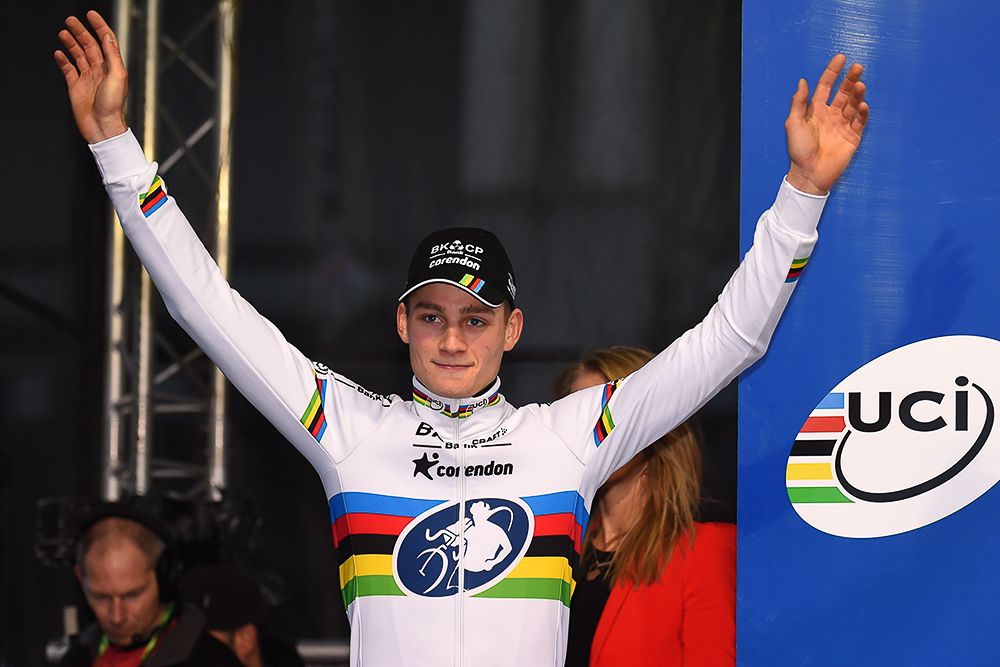 Mathieu van der Poel (Ned) on the Namur podium