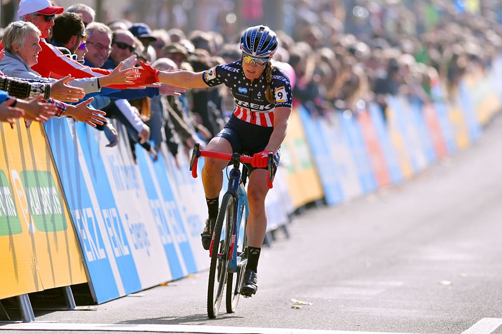 Katie Compton was third in Bern Cyclo-cross World Cup