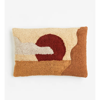 rectangle tufted pillow with a sunset pattern