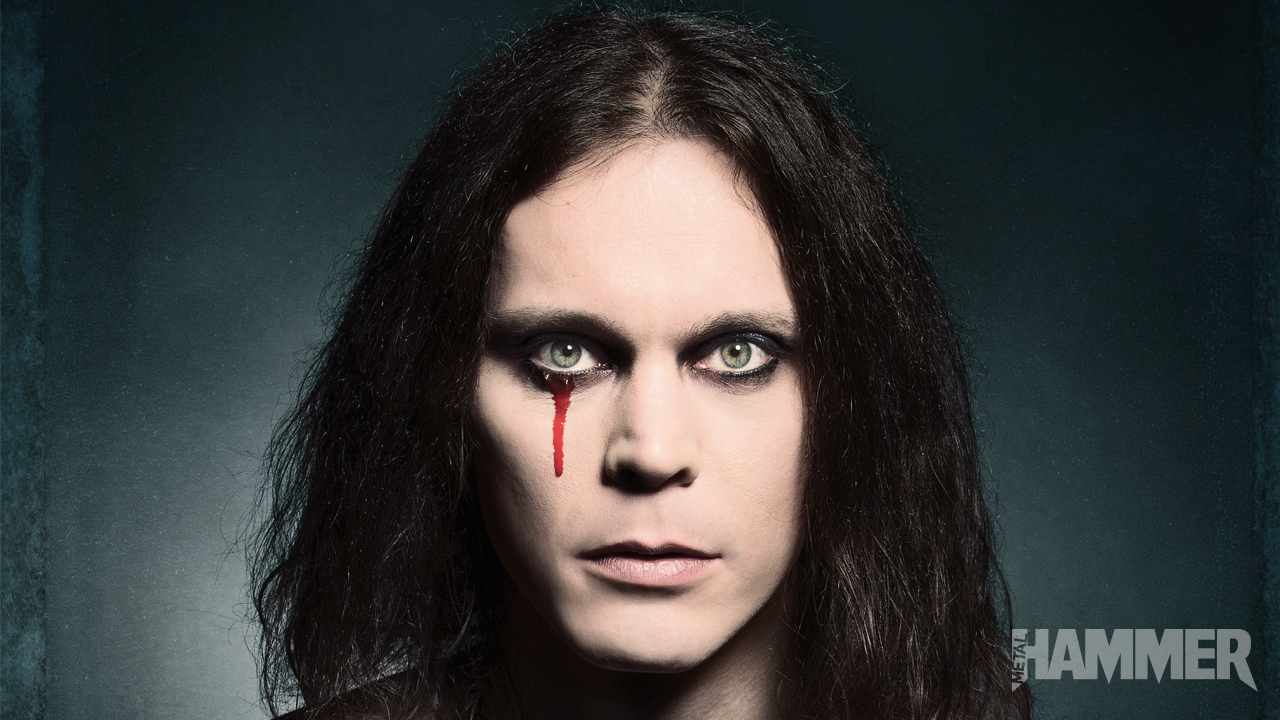 Ville Valo with a bloody tear rolling down his face