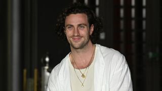 Kraven the Hunter star Aaron Taylor-Johnson attending a promotional event for Bullet Train in Japan in August 2022.