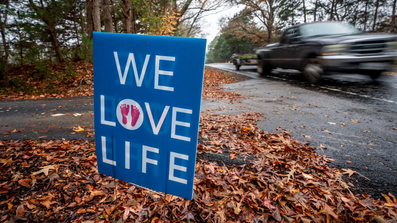 Anti-abortion sign in Texas