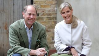 The Duke and Duchess of Edinburgh during their visit to Vauxhall City Farm on October 01, 2020 in London, England.