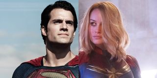 Henry Cavill as Superman and Brie Larson as Captain Marvel